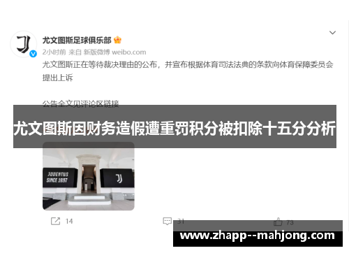 尤文图斯因财务造假遭重罚积分被扣除十五分分析 尤文图斯因财务造假遭重罚积分被扣除十五分分析